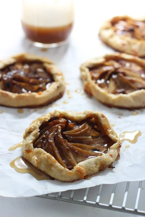 Individual Caramel Apple Galettes with Brown Butter