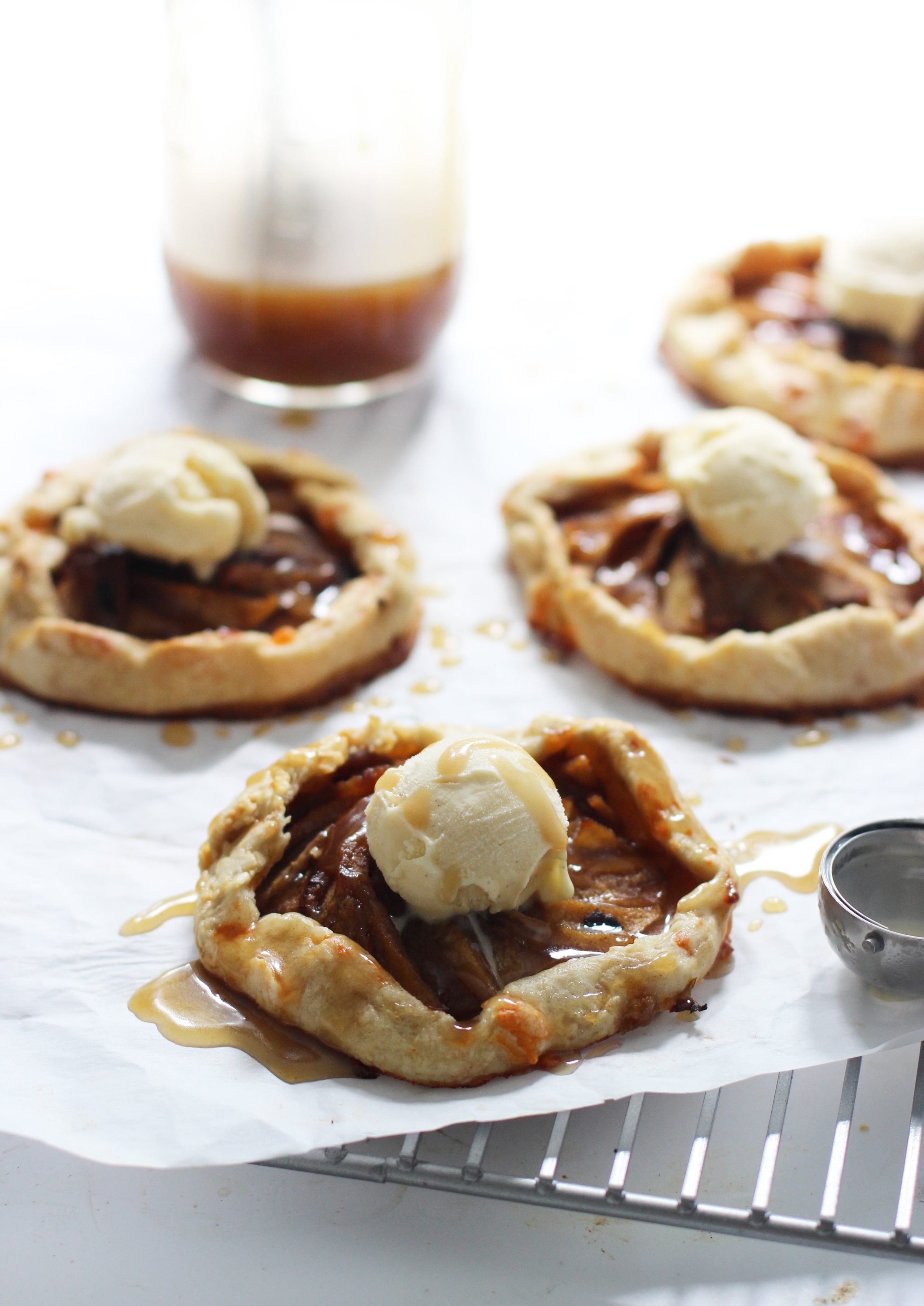 Individual Caramel Apple Galettes with Brown Butter via Cooking for Keeps