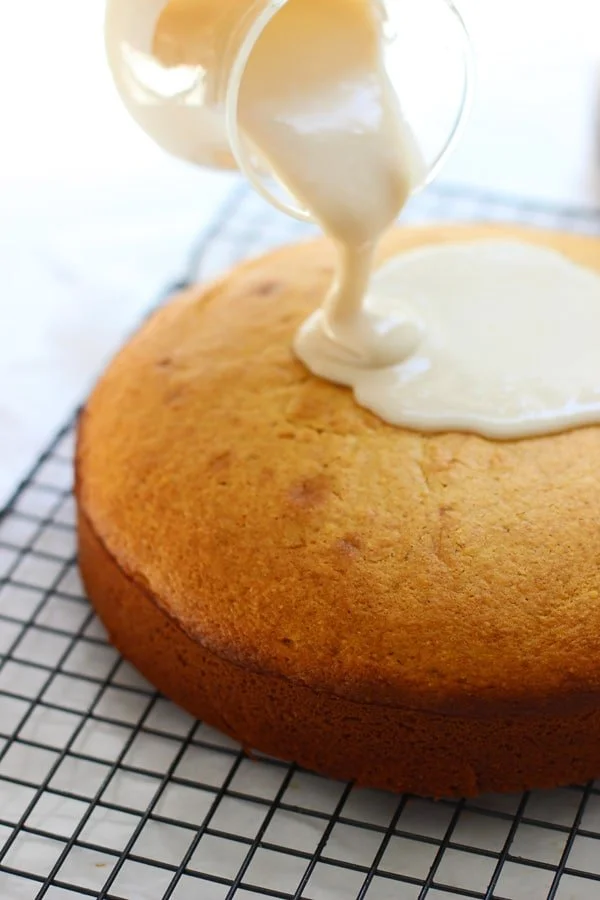 Pumpkin Olive Oil Cake with Brown Butter Glaze