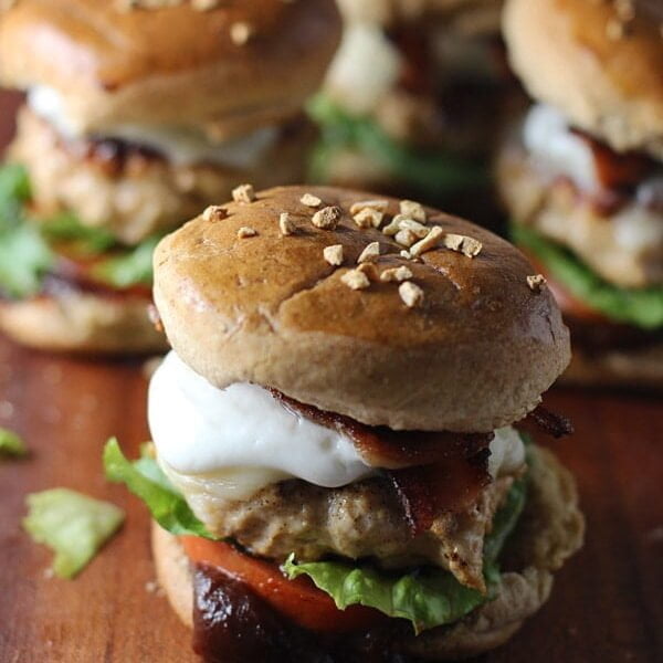 Skinny Barbecue Bacon Chicken Sliders
