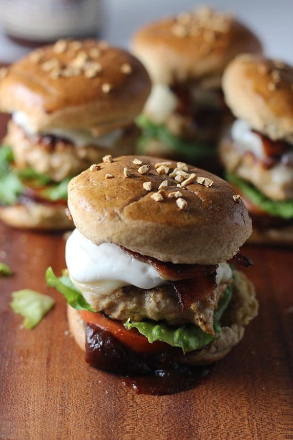 Skinny Barbecue Bacon Chicken Sliders 