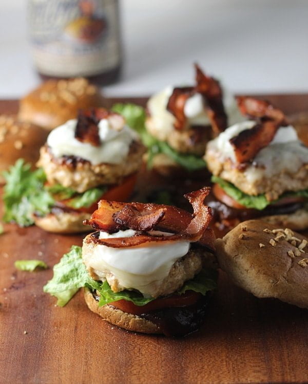 Skinny Barbecue Bacon Chicken Sliders