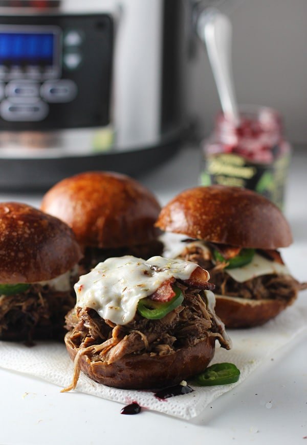 Slow-Cooker Blackberry and Jalapeno Chicken Sandwiches