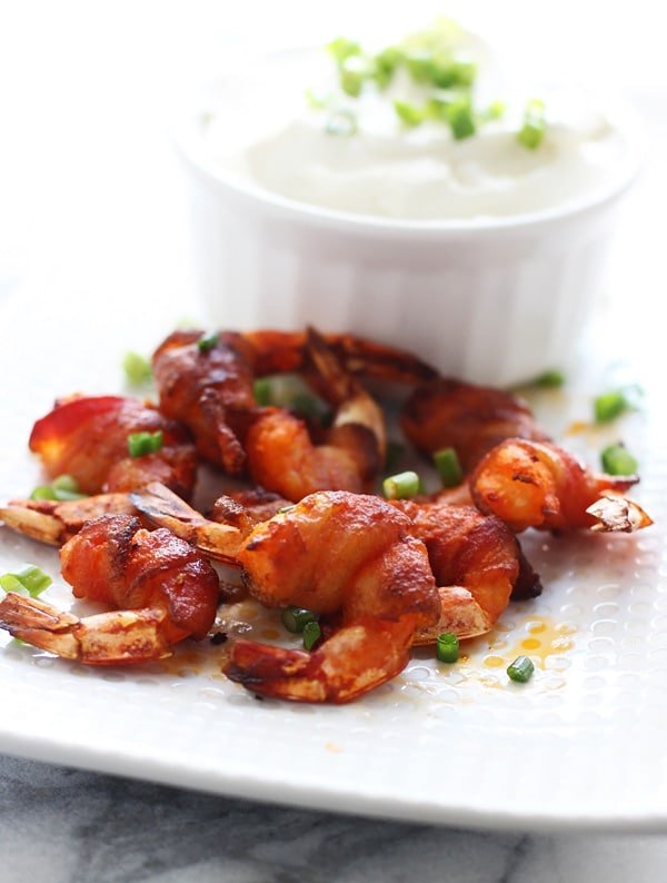 3 Ingredient Bacon Wrapped Buffalo Shrimp | Cooking for Keeps @cookingforkeeps