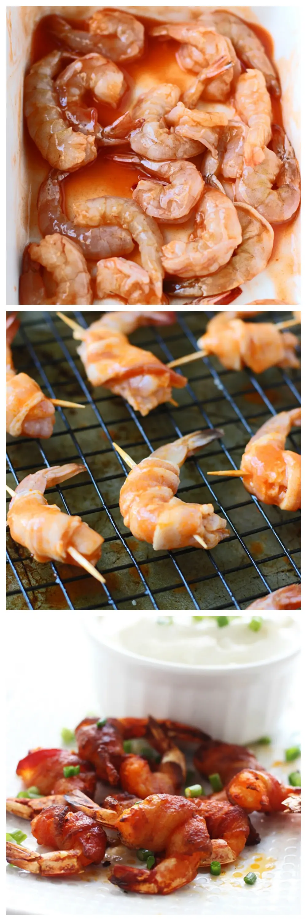 3 Ingredient Bacon Wrapped Buffalo Shrimp | Cooking for Keeps @cookingforkeeps