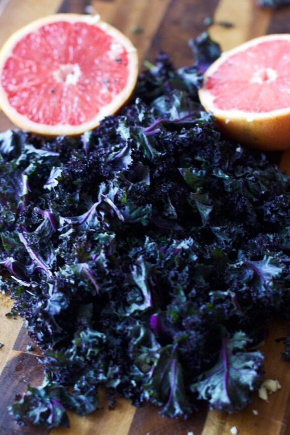 PanRoasted Salmon with Garlicky Kale and Citrus Vinaigrette Cooking