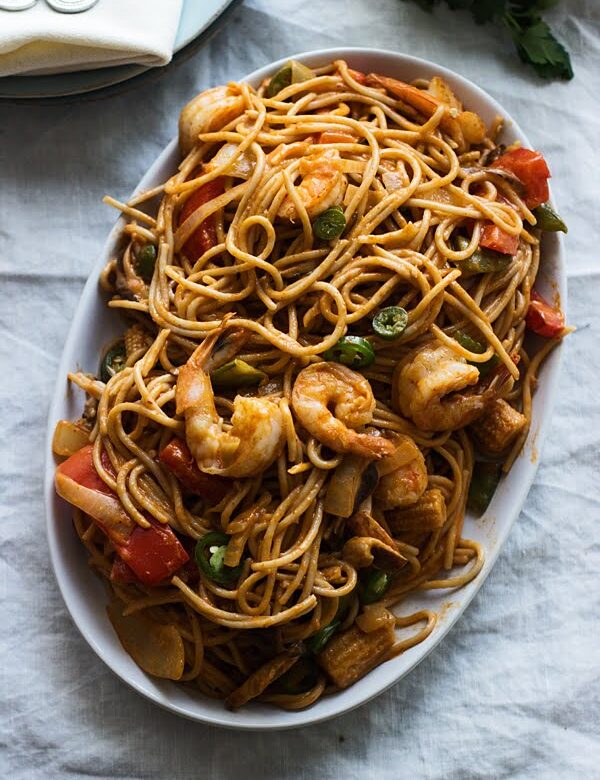 Combination Red Curry and Coconut Noodles - On your table faster than takeout!