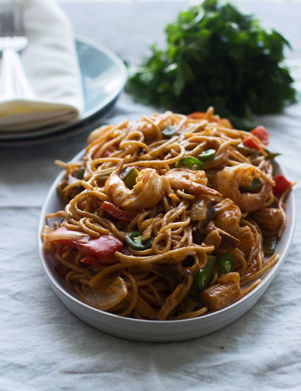 Combination Red Curry and Coconut Noodles - On your table faster than takeout! 