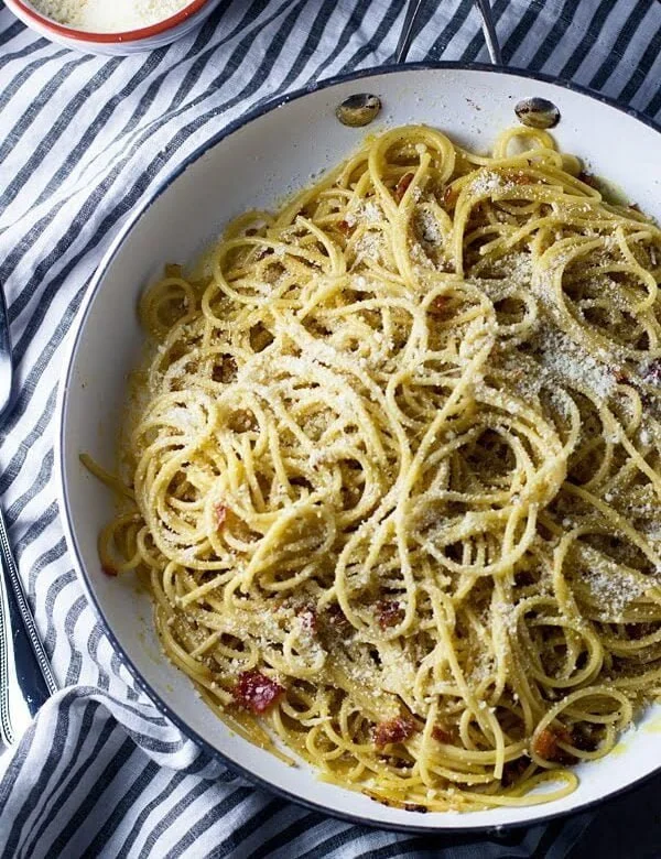 Four Ingredient Spaghetti Carbonara for Two