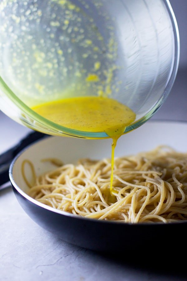 Four Ingredient Spaghetti Carbonara for Two 