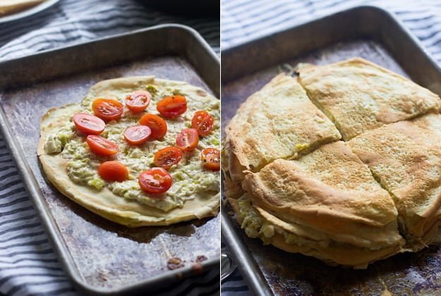 Feta and Leek Stacked Crepes 2