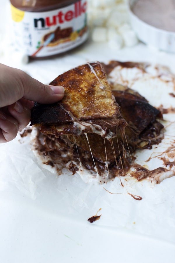 Nutella S'more Churro Quesadillas