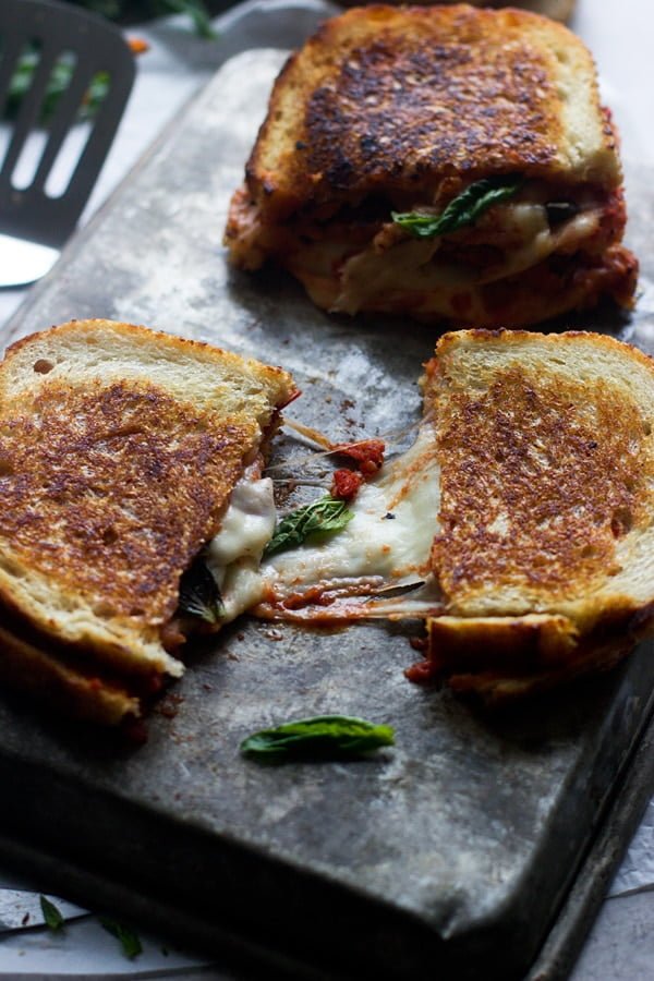 Pizza Margherita Grilled Cheese 10