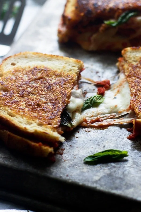 Pizza Margherita Grilled Cheese