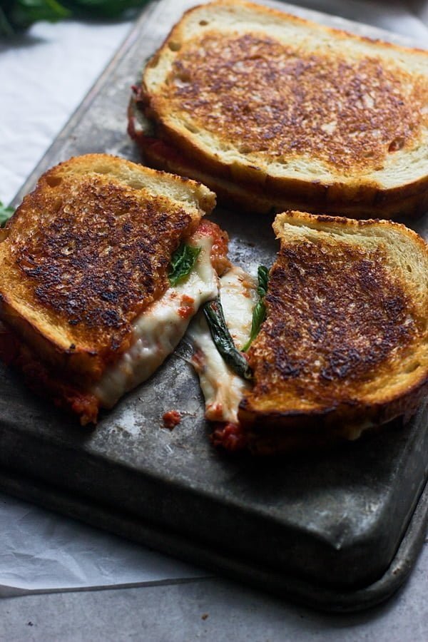 Pizza Margherita Grilled Cheese