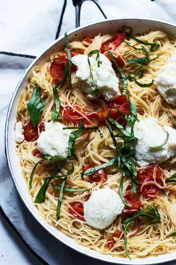Burst Cherry Tomato Angel Hair with Lemon and Ricotta Cooking for Keeps