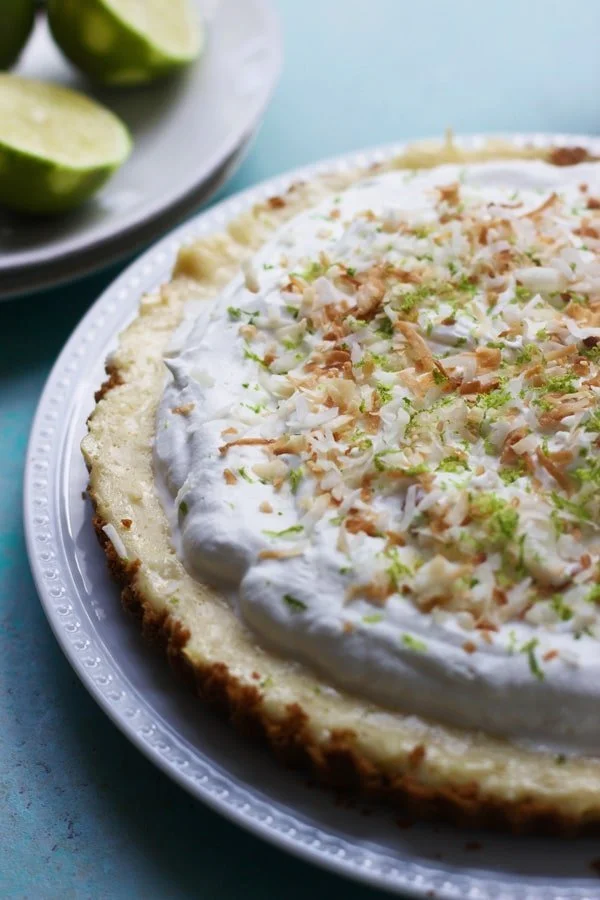 Coconut Key Lime Tart With Biscoff Cookie Crust