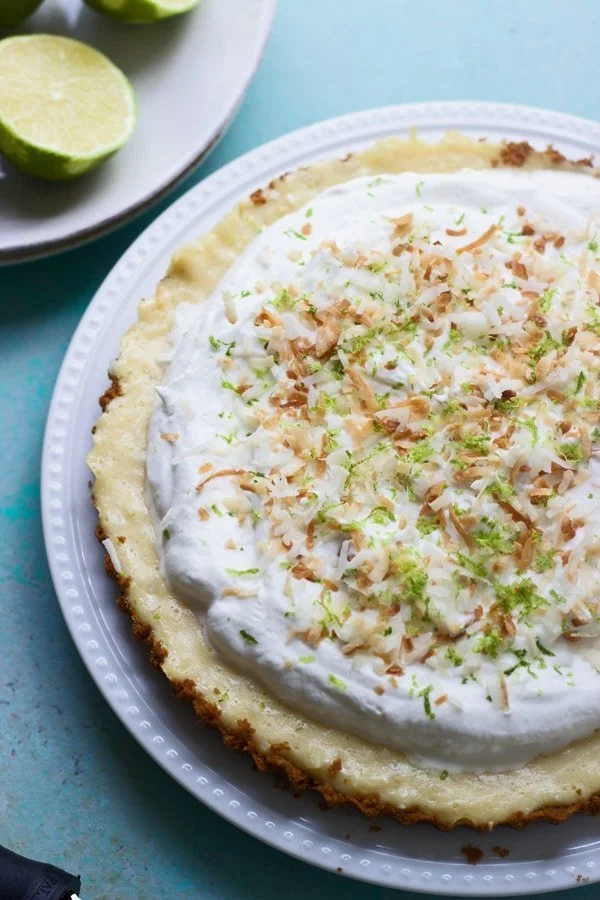 Coconut Key Lime Tart With Biscoff Cookie Crust