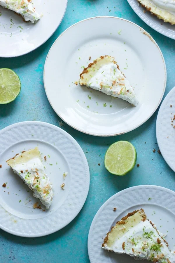 Coconut Key Lime Tart With Biscoff Cookie Crust