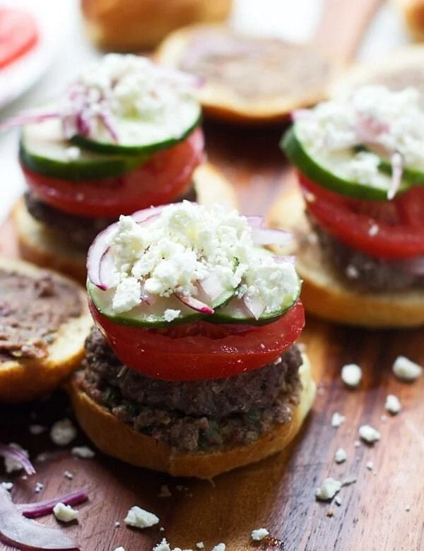 Greek Salad Burgers 2