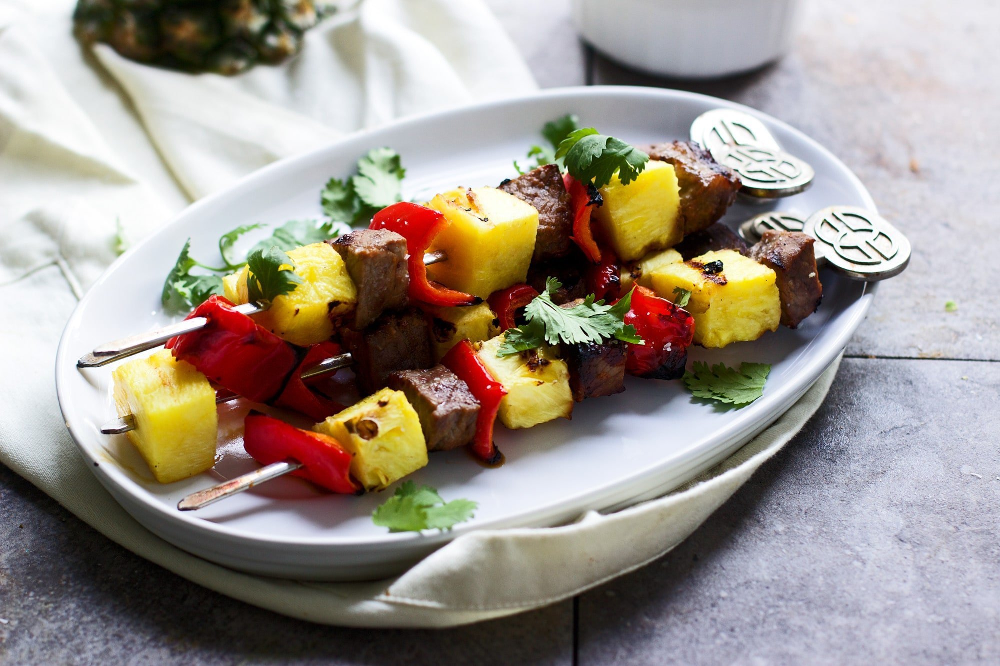Marinated Sirloin, Pineapple and Red Pepper Skewers 5
