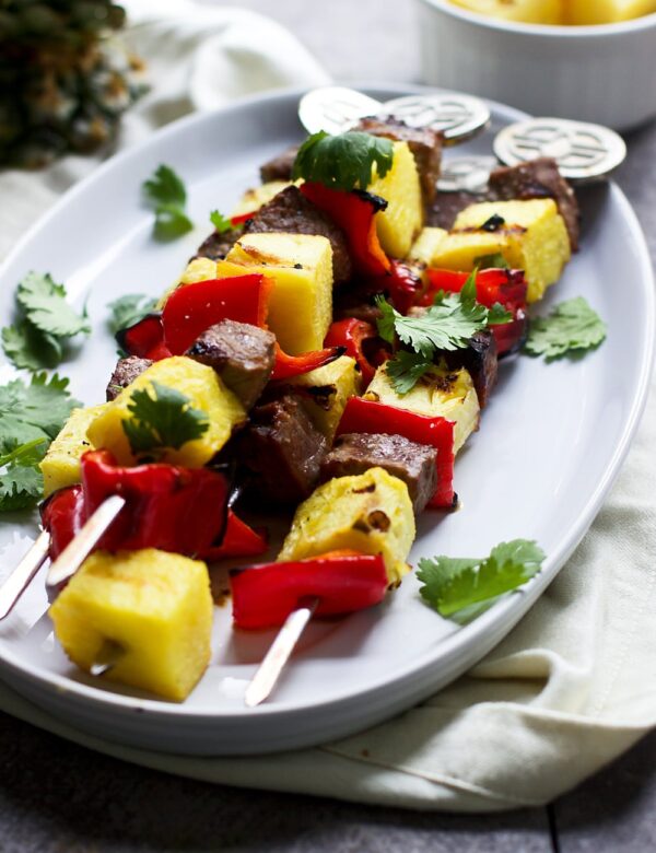 Marinated Sirloin, Pineapple and Red Pepper Skewers 6