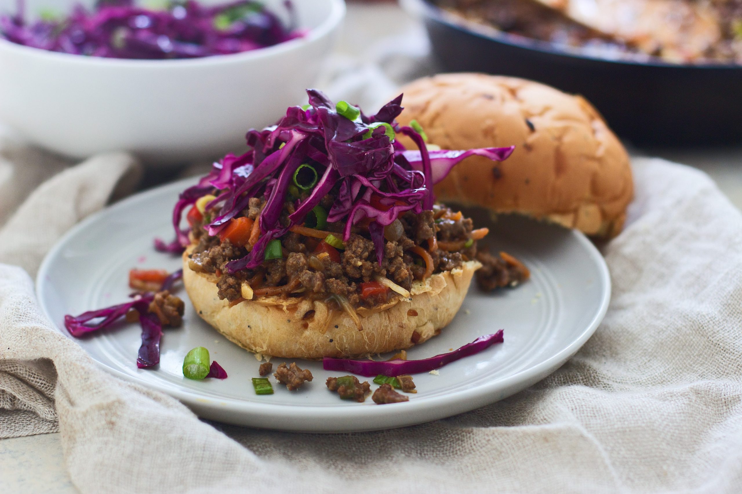 Asian Sloppy Joes with Spicy Slaw