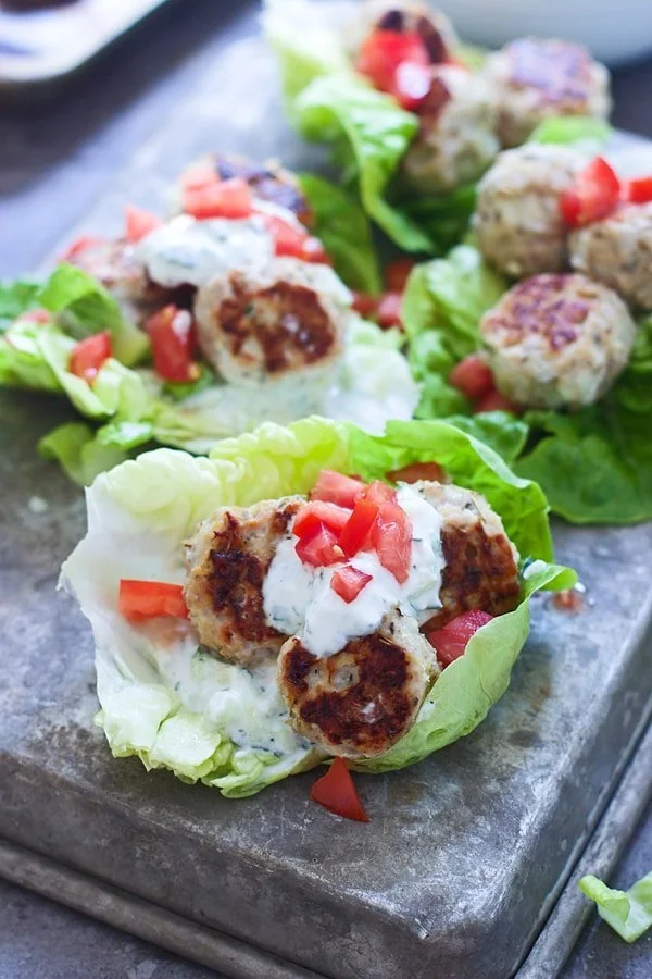 Chicken Gyro Lettuce Wraps