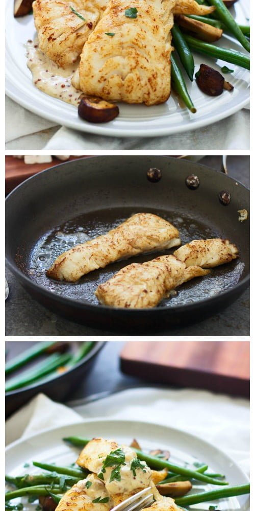 Brown Butter Seared Haddock with Mustard Cream Sauce Cooking for Keeps