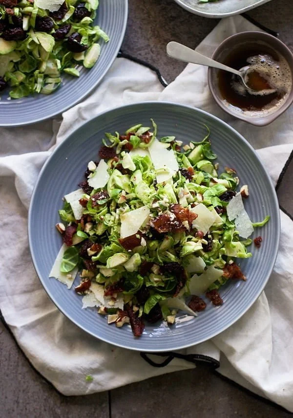 Brussels Sprout, Candied Bacon and Cherry Salad with Brown Butter Vinaigrette 2