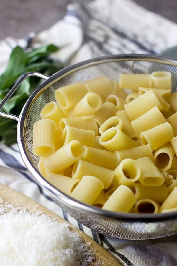 Creamy Butternut Rigatoni with Pancetta and Brown Butter Fried Sage 2