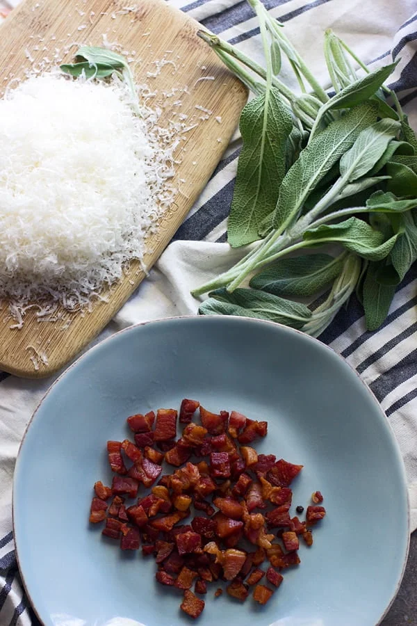 Creamy Butternut Rigatoni with Pancetta and Brown Butter Fried Sage 3