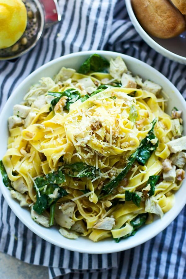 Creamy Lemon and Leftover Turkey Tagliatelle 2