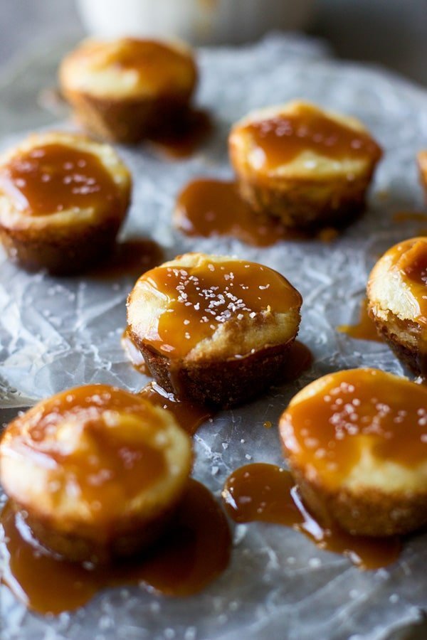 Mini Caramel Apple Cheesecakes with Brown Butter Butter Graham Cracker Crust 3