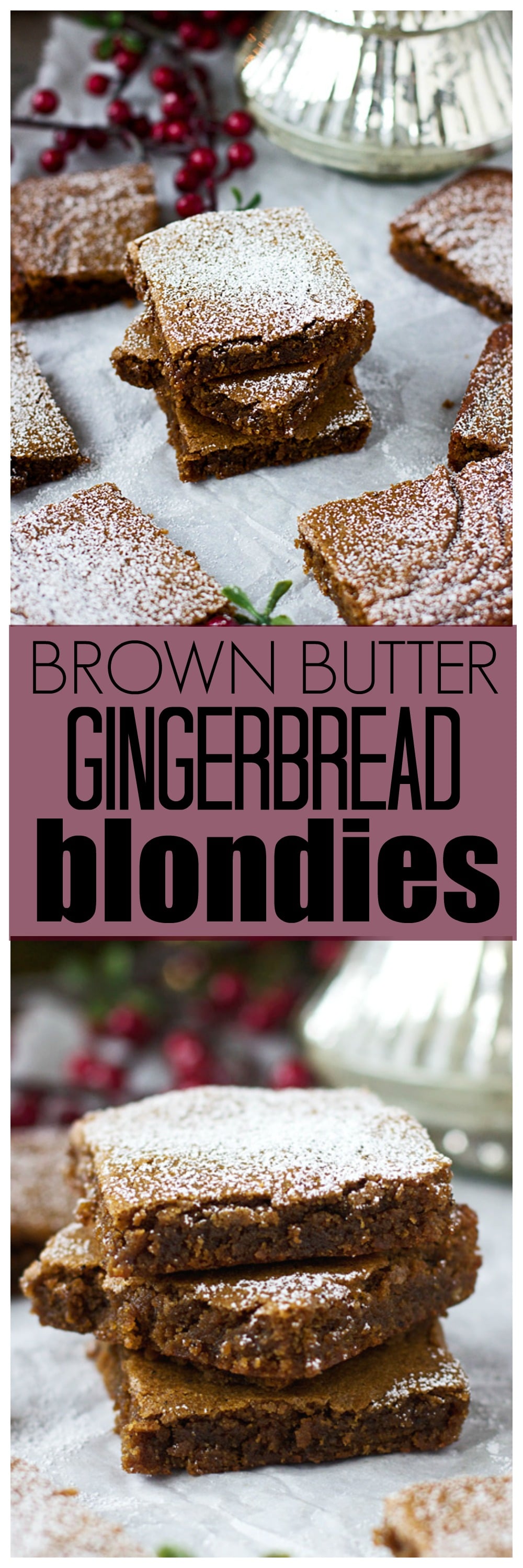 Brown Butter Gingerbread Blondies