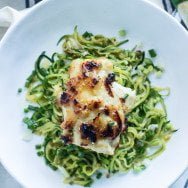 Miso Glazed Haddock with Ginger and Sesame Zucchini Noodles