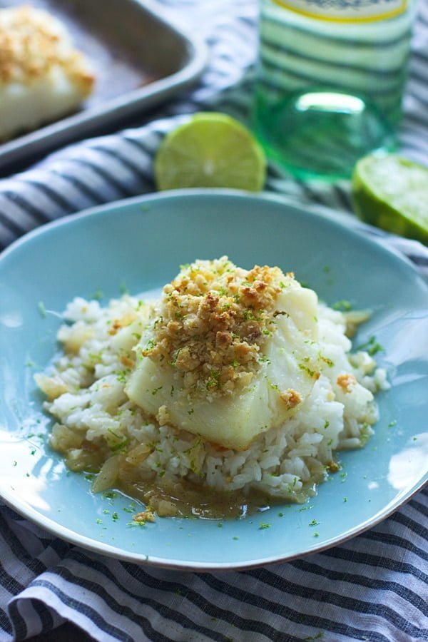 Macadamia Nut Crusted Chilean Sea Bass with Vanilla Lime Butter Sauce 2