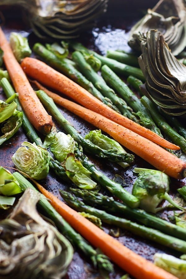 Roast Spring Veggies with Creamy Polenta and Lemon Brown Butter 2