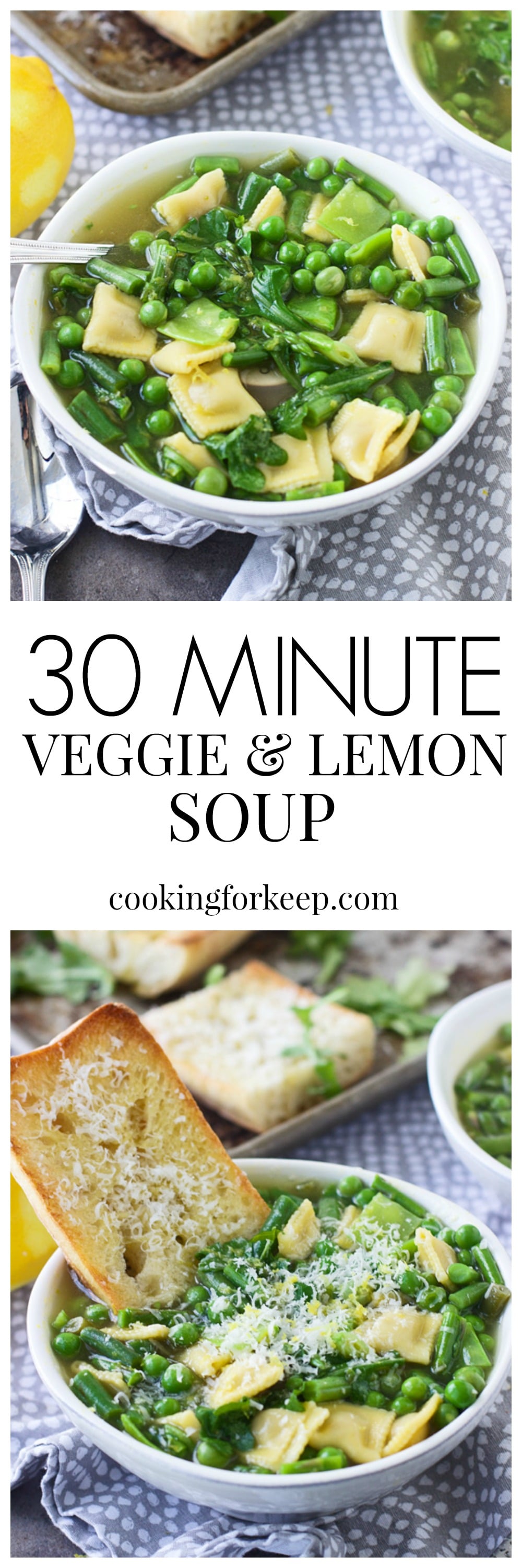 Thirty Minute Spring Veggie and Lemon Soup