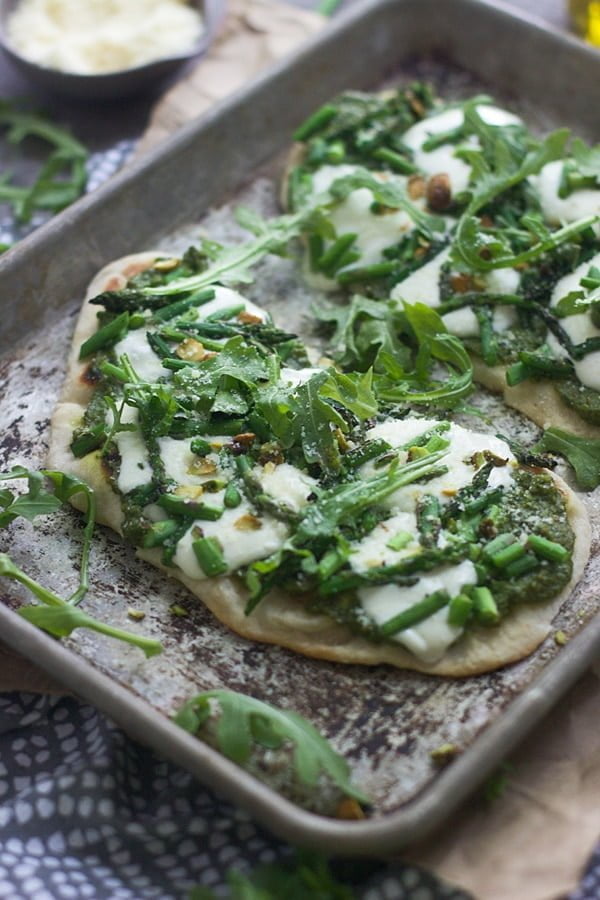 Pistachio and Arugula Pesto Flatbread Pizzas 7