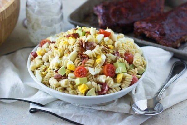 Creamy Cobb Pasta Salad - Cooking for Keeps