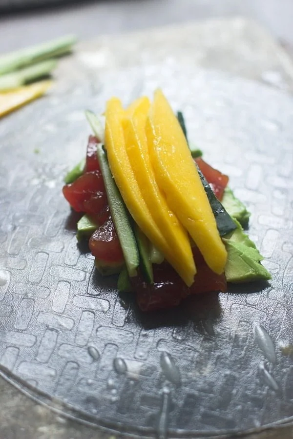 Spicy Tuna and Mango Spring Rolls 5
