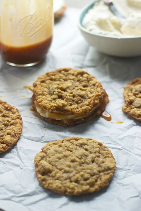 Homemade Salted Caramel Oatmeal Cream Pies 3