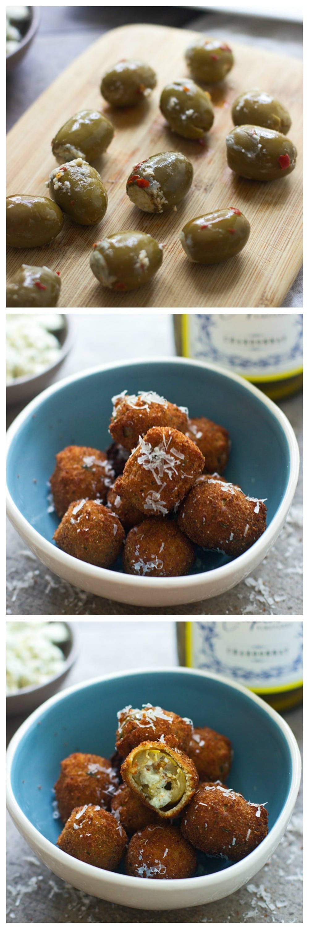Fried Blue Cheese Stuffed Olives (Super easy!)