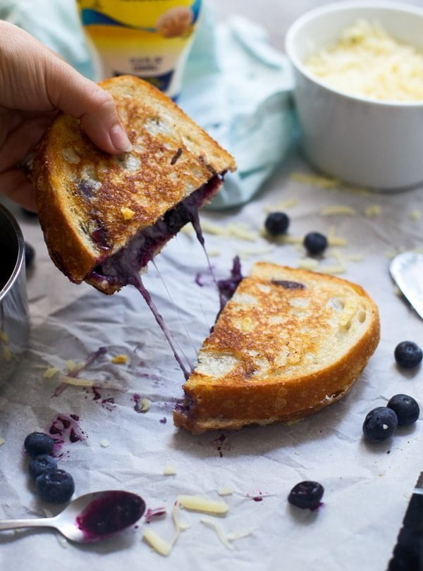 Grilled Cheese with Blueberries