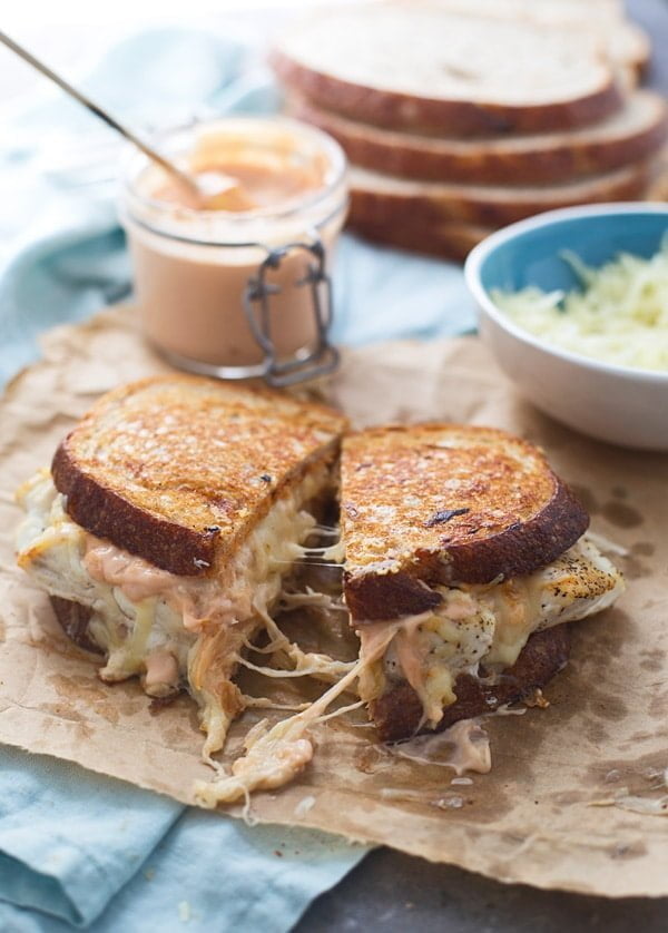 Fish Reuben Sandwich with Homemade Russian Dressing