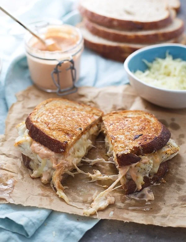 Fish Reuben Sandwich with Homemade Russian Dressing