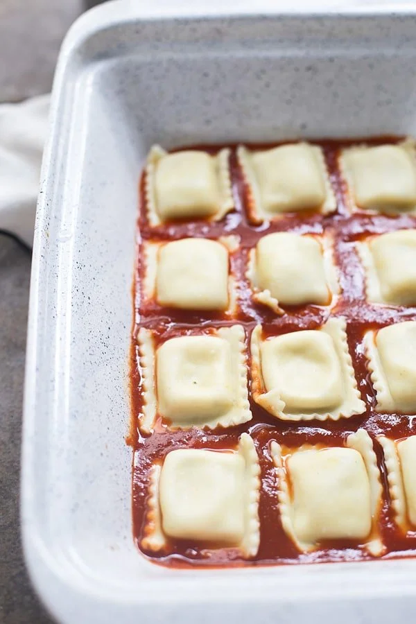 Chicken Enchilada Baked Ravioli - An easy, weeknight dinner the whole family will love! 