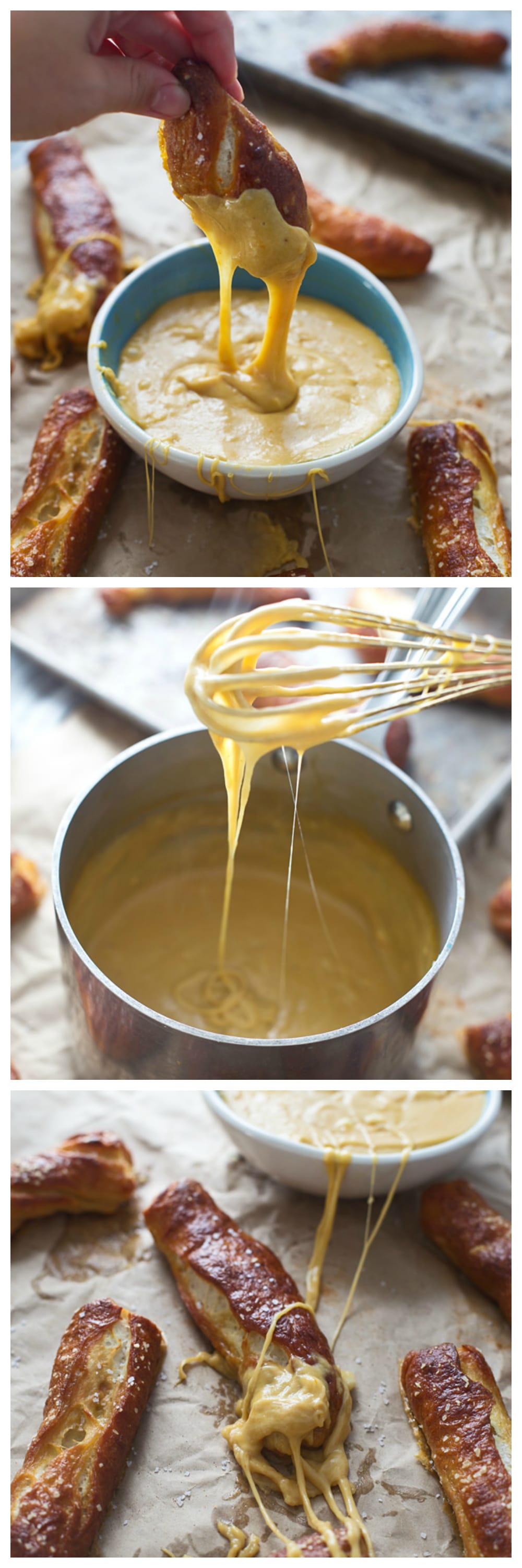 Soft Pretzel Sticks with Pumpkin Beer Fondue