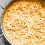 Roasted Butternut Squash Pasta (5 Ingredients!) : Creamy pureed butternut squash tossed with fresh linguine, plenty of parmesan cheese, and starchy pasta water. Cheesy and delish!